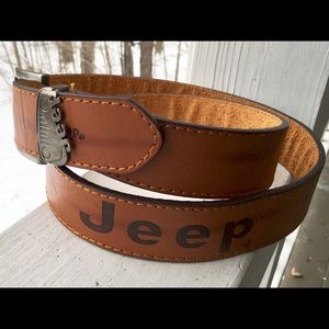 Leather men’s Belt Jeep theme 46”